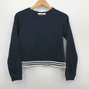 Allfenix Sweatshirt Crop TracK Top Small Navy Blue